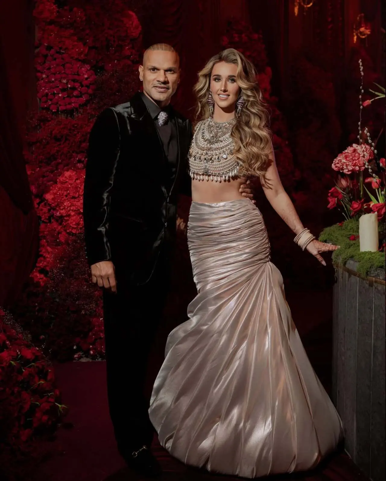 On Sunday, Dhawan also treated fans with pictures from their wedding reception